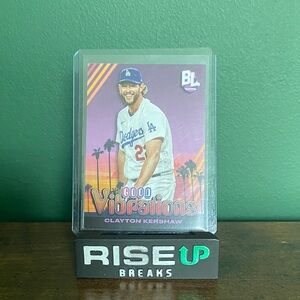 Clayton Kershaw 2024 Topps Big League Good Vibrations Insert Baseball Card GV-41